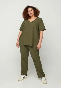 Zizzi Pantalon Classique - Green