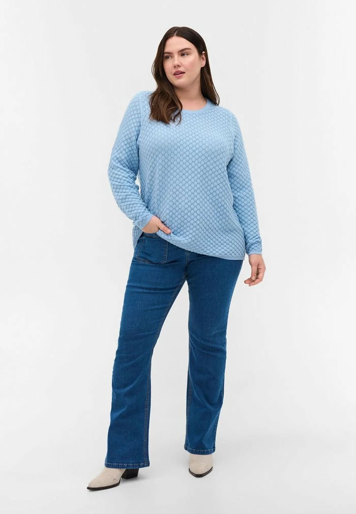 Zizzi Pullover - Light Blue 1 Zizzi Pullover - Light Blue