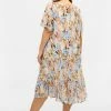Zizzi SHORT SLEEVED - Robe De Jour - Humus Flower Aop -France Zizzi Soldes 2022 75fed06e6b6044edba8e49b8fc8c7a19