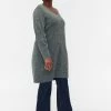 Zizzi MARLED WITH A V NECKLINE - Robe Pull - Green -France Zizzi Soldes 2022 760dd7b342cc4374b75626ab31bad396