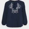 Zizzi EDORIA BLOUSE - Blouse - Black Iris/white -France Zizzi Soldes 2022 767c25e001b2468dbce79535ab8fe758