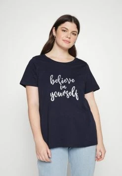 Zizzi VLIZA STRAIGHT TEE - T-shirt Imprimé - Night Sky