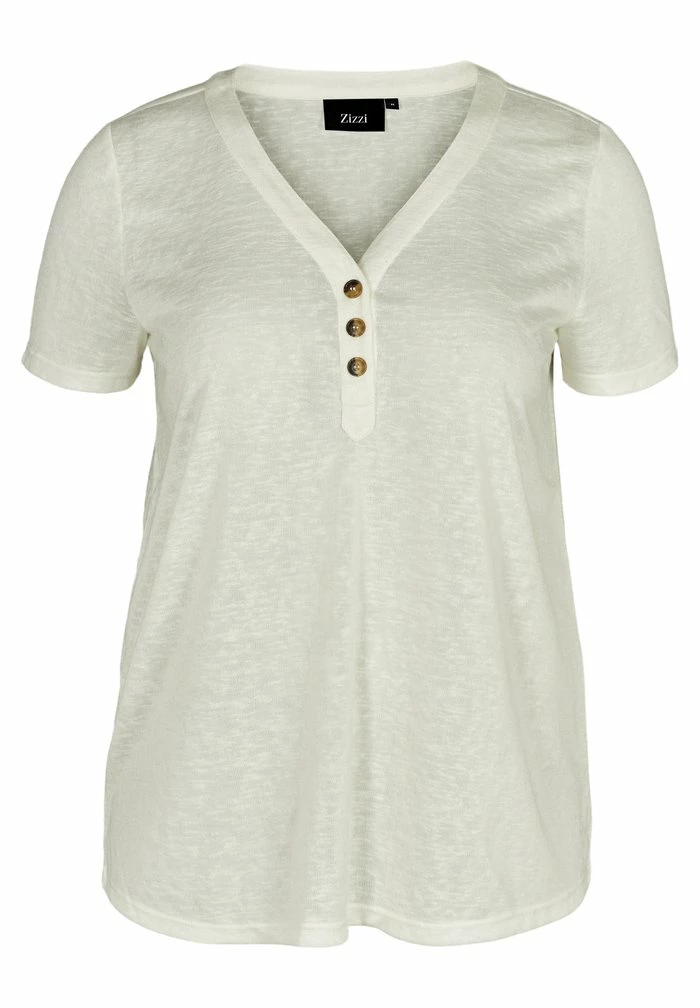 Zizzi T-shirt Basique - Off-white 4 Zizzi T-shirt Basique - Off-white – Image 4