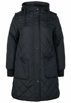 Zizzi 2IN1 MIT ABNEHMBAREN - Veste D'hiver - Black