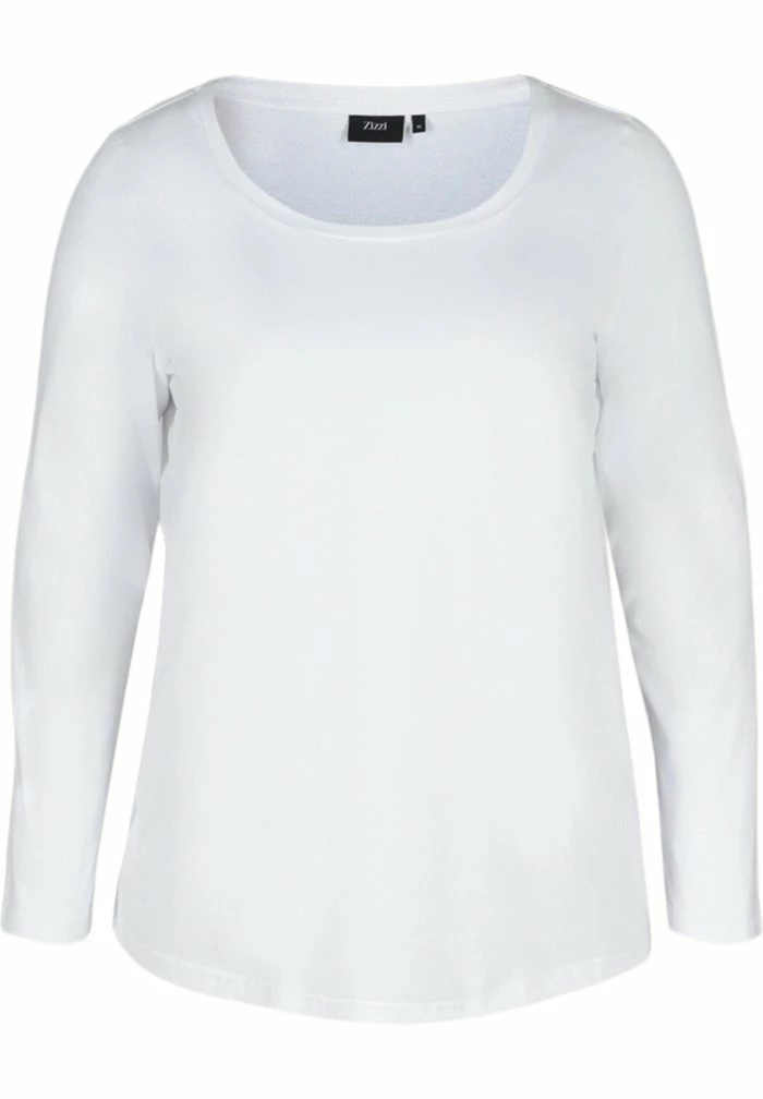 Zizzi 2-PACK BASIC - T-shirt à Manches Longues - White 6 Zizzi 2-PACK BASIC - T-shirt à Manches Longues - White – Image 6