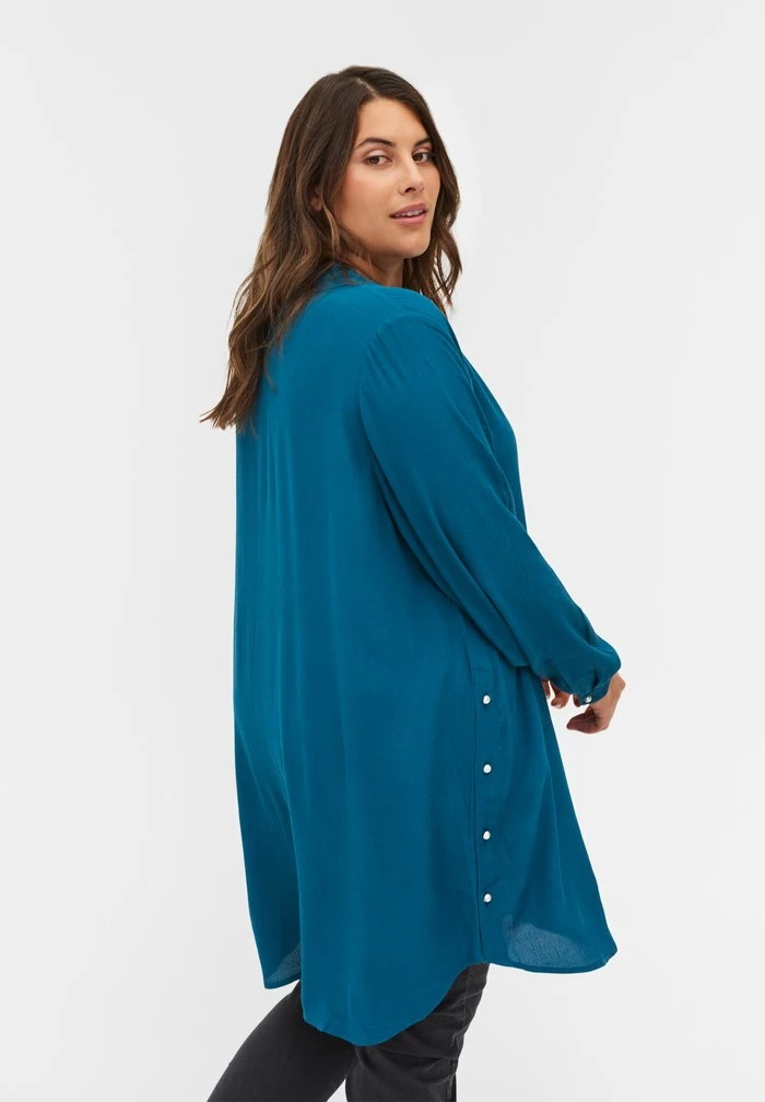 Zizzi WITH PEARLS - Chemisier - Moroccan Blue 3 Zizzi WITH PEARLS - Chemisier - Moroccan Blue – Image 3