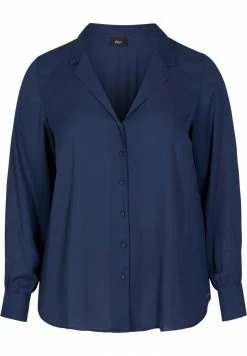 Zizzi KNOPFVERSCHLUSS UND V-AUSSCHNITT - Chemisier - Navy Blazer