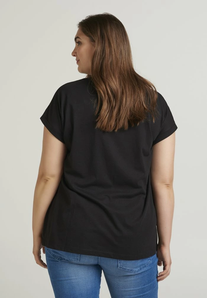 Zizzi T-shirt Basique - Black 3 Zizzi T-shirt Basique - Black – Image 3