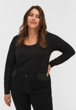 Zizzi T-shirt à Manches Longues - Black