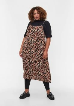 Zizzi WITH THIN STRAPS - Robe De Jour - Leo Aop