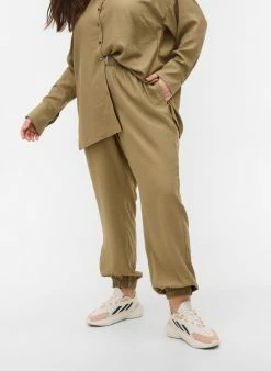 Zizzi Pantalon De Survêtement - Beige