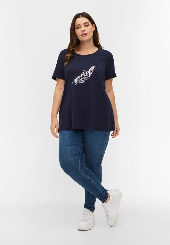 Zizzi T-shirt Imprimé - Blue 1 Zizzi T-shirt Imprimé - Blue