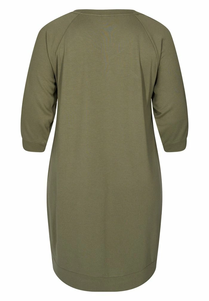 Zizzi KJOLE - Robe De Jour - Dusty Olive 7 Zizzi KJOLE - Robe De Jour - Dusty Olive – Image 7