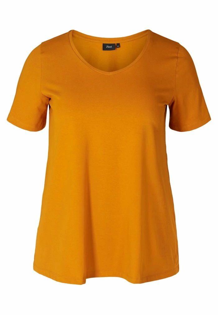 Zizzi T-shirt Basique - Brown 4 Zizzi T-shirt Basique - Brown – Image 4