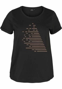 Zizzi T-shirt Imprimé - Black