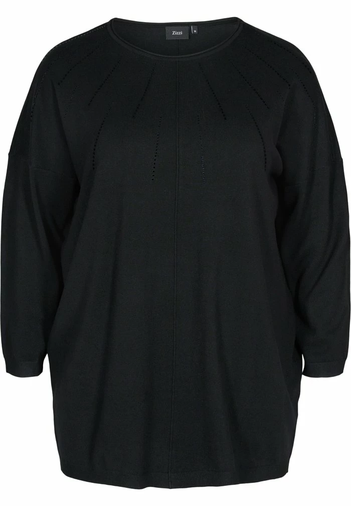 Zizzi WITH RHINESTONES - Pullover - Black 2 Zizzi WITH RHINESTONES - Pullover - Black – Image 2