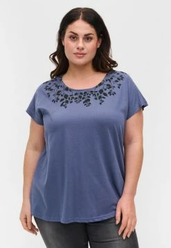 Zizzi T-shirt Imprimé - Vintage Ind Mel Leaf