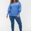 Zizzi MIT DEKORATIVEN - Pullover - Ultramarine Mel -France Zizzi Soldes 2022 7fd69cab2d3e4432b7074cbf06567355