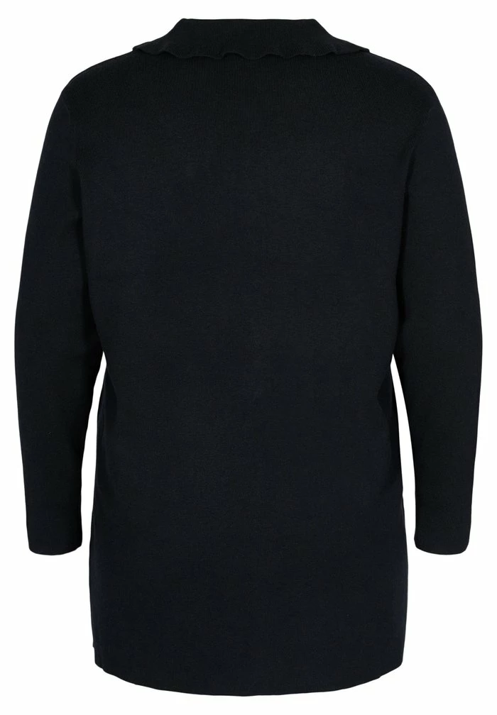 Zizzi WITH A RUFFLE COLLAR AND POCKETS - Gilet - Black 5 Zizzi WITH A RUFFLE COLLAR AND POCKETS - Gilet - Black – Image 5