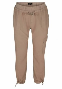 Zizzi Pantalon Cargo - Brown