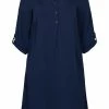 Zizzi 3/4 ÄRMELN - Robe De Jour - Blue -France Zizzi Soldes 2022 83b5102c6436426a942160346b59d402