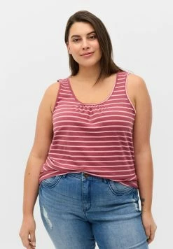 Zizzi Débardeur - Apple Butter Stripe