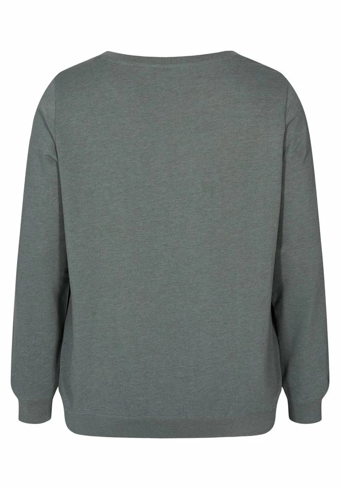 Zizzi Sweatshirt - Balsam Green Mel 8 Zizzi Sweatshirt - Balsam Green Mel – Image 8