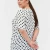 Zizzi PUNKTEN - Blouse - White, Black -France Zizzi Soldes 2022 84ae0d65d31c49458ecef2bc928074c4