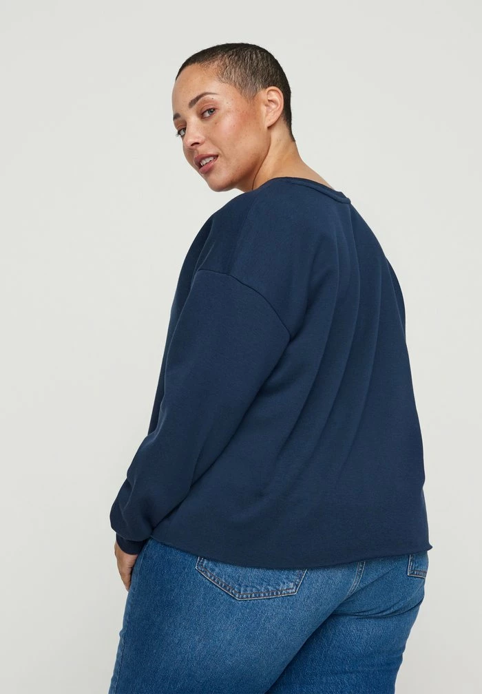 Zizzi MIT RUNDHALS - Sweatshirt - Navy Blazer 3 Zizzi MIT RUNDHALS - Sweatshirt - Navy Blazer – Image 3
