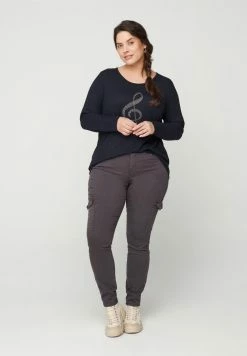 Zizzi MIT TASCHEN - Pantalon Classique - Grey