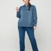 Zizzi WITH PUFF SLEEVES - Chemisier - Blue -France Zizzi Soldes 2022 85f69927ae114a28a1aea0235b5af37a
