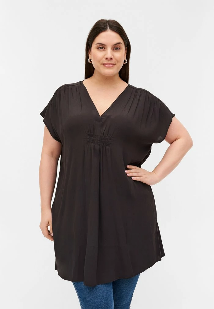 Zizzi MIT SMOCK - Robe De Jour - Licorice 1 Zizzi MIT SMOCK - Robe De Jour - Licorice