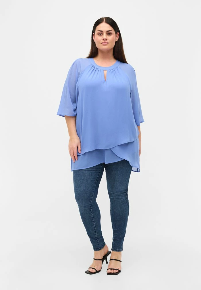 Zizzi Blouse - Blue 2 Zizzi Blouse - Blue – Image 2