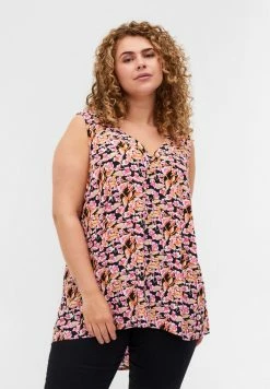 Zizzi Print Und Knopfen - Blouse - Pink