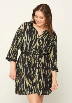 Zizzi WITH WAIST TIE - Chemisier - Green