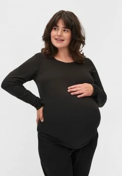 Zizzi MIT LANGEN ÄRMELN - T-shirt à Manches Longues - Black