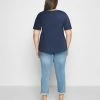 Zizzi BOXY TEE WITH FOLD UP - T-shirt Imprimé - Mood Indigo -France Zizzi Soldes 2022 878f6f0bc51d4e88b63f342a5c3fc82b