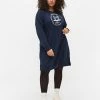 Zizzi MIT KAPUZE - Robe De Jour - Navy Blazer Print -France Zizzi Soldes 2022 89780f63de6a495fa620e0d523184396