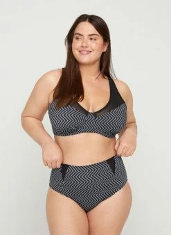 Zizzi MED HØJ TALJE - Bas De Bikini - Black