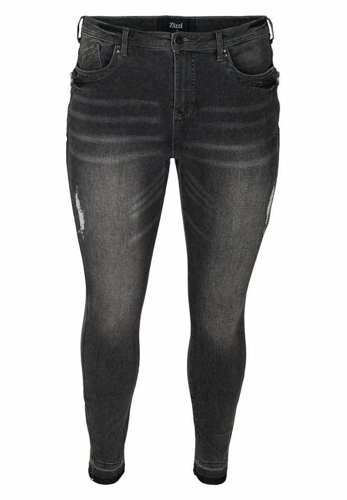 Zizzi MIT SCHLITZ - Jeans Skinny - Grey 3 Zizzi MIT SCHLITZ - Jeans Skinny - Grey – Image 3