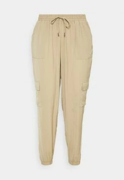 Zizzi CAJOY LONG PANT - Pantalon Classique - Beige