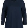 Zizzi LONG-SLEEVED WITH BUTTON DETAILS - Pullover - Night Sky -France Zizzi Soldes 2022 8a6a7b02081c46839f36ee914c9e4377