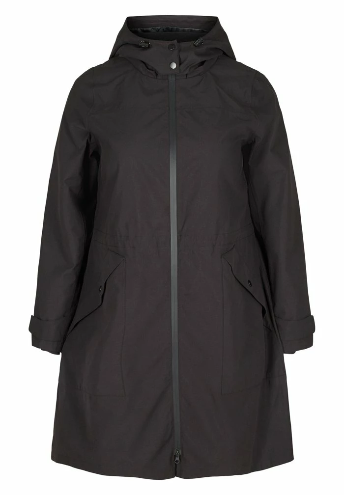 Zizzi MIT ABNEHMBARER KAPUZE - Parka - Black 2 Zizzi MIT ABNEHMBARER KAPUZE - Parka - Black – Image 2