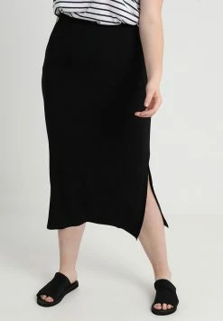 Zizzi ANGLE SKIRT - Jupe Longue - Black