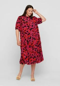 Zizzi Robe Longue - Red Flower Aop