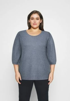 Zizzi ELULLI BLOUSE - Pullover - Vintage Indigo Melange