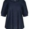 Zizzi TONE-IN-TONE MUSTER - Blouse - Blue -France Zizzi Soldes 2022 8cfaba81bb1b4963ae4dcab6e11a632d