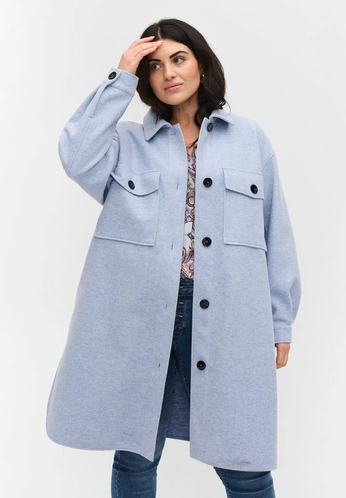 Zizzi WITH BUTTONS AND CHEST POCKETS - Veste Légère - Serenity Mel 1 Zizzi WITH BUTTONS AND CHEST POCKETS - Veste Légère - Serenity Mel