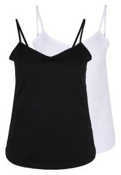 Zizzi 2 PACK - Débardeur - Black/ Bright White