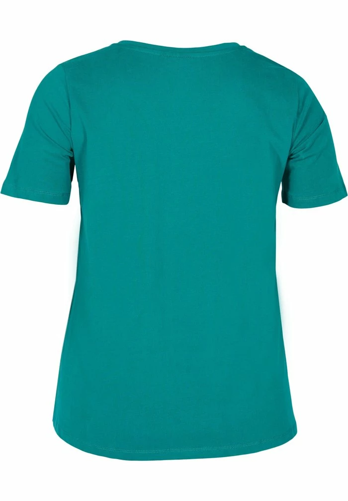 Zizzi BASIC T-SHIRT - T-shirt Basique - Teal Green 2 Zizzi BASIC T-SHIRT - T-shirt Basique - Teal Green – Image 2